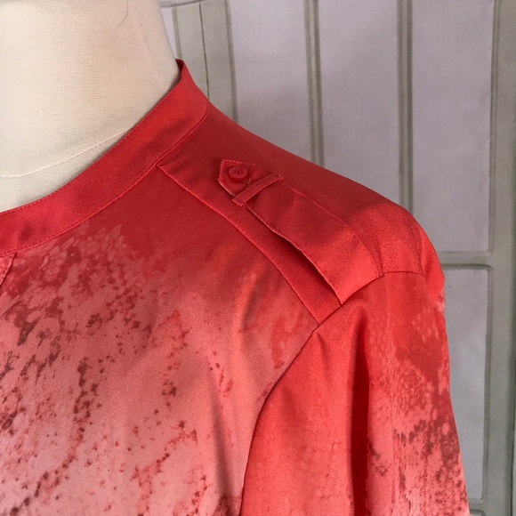 Calvin Klein Womens Blouse Button Front Mock Neck - Picture 6 of 8